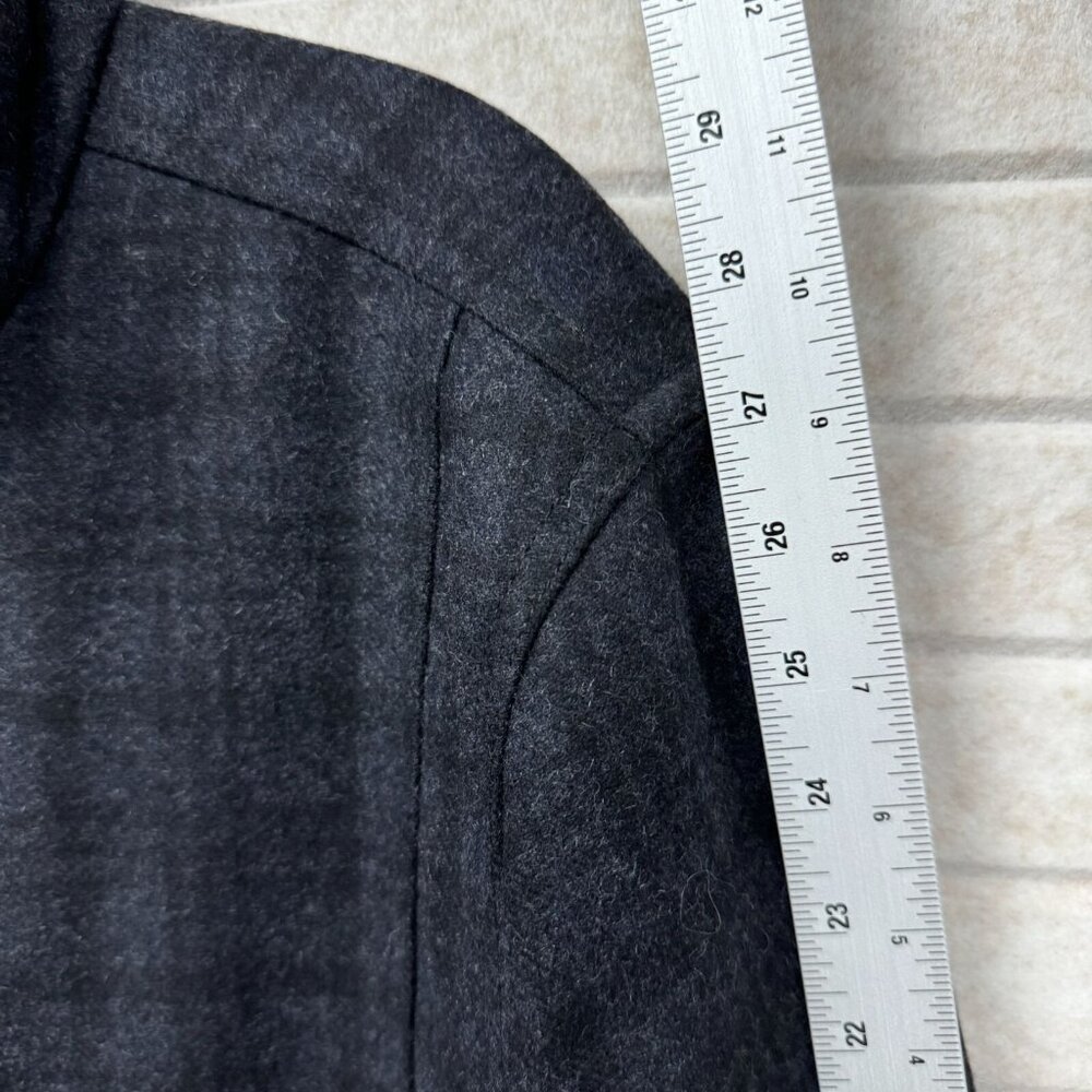 Marc Anthony Black Windowpane Plaid Lined Jacket Faux Fur Collar Men’s XL - Picture 8 of 14